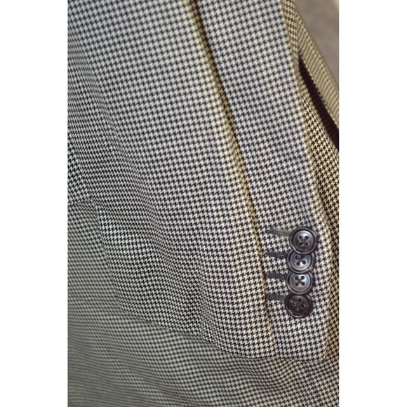 Ermenegildo Zegna Blazer‎ Mens 44 Houndstooth Wool 15milmil15 Italy Sport Coat - Picture 5 of 16